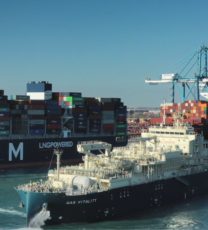 TotalEnergies' Gas Vitality bunkering vessel, France